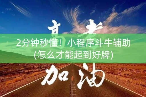 2分钟秒懂！小程序斗牛辅助(怎么才能起到好牌)