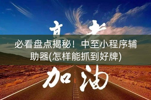 必看盘点揭秘！中至小程序辅助器(怎样能抓到好牌)