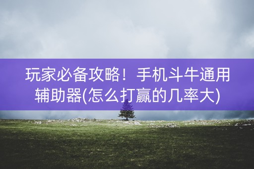 玩家必备攻略！手机斗牛通用辅助器(怎么打赢的几率大)