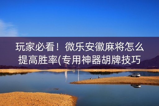 玩家必看！微乐安徽麻将怎么提高胜率(专用神器胡牌技巧)