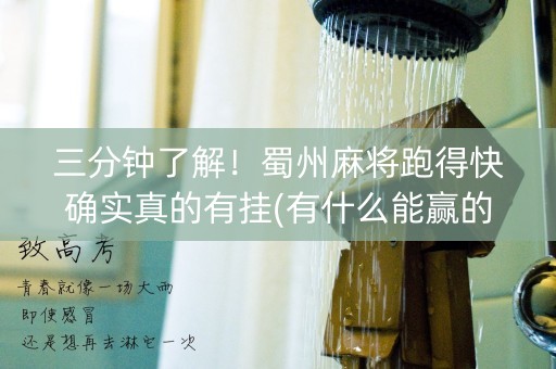 三分钟了解！蜀州麻将跑得快确实真的有挂(有什么能赢的方法)