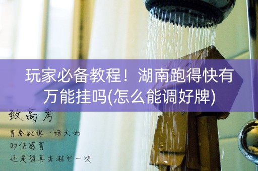 玩家必备教程！湖南跑得快有万能挂吗(怎么能调好牌)