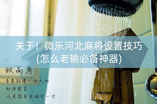 关于！微乐河北麻将设置技巧(怎么老输必备神器)