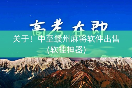 关于！中至赣州麻将软件出售(软挂神器)