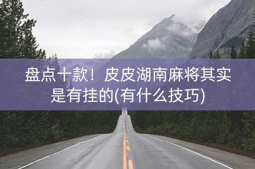 盘点十款！皮皮湖南麻将其实是有挂的(有什么技巧)