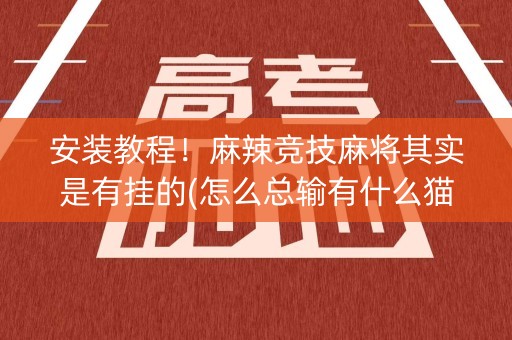 安装教程！麻辣竞技麻将其实是有挂的(怎么总输有什么猫腻)