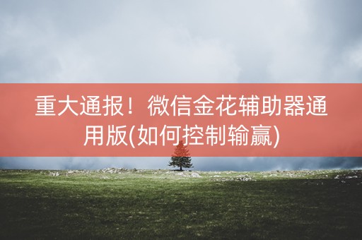 重大通报！微信金花辅助器通用版(如何控制输赢)