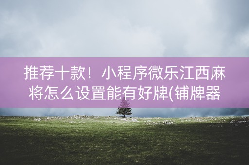 推荐十款！小程序微乐江西麻将怎么设置能有好牌(铺牌器购买)