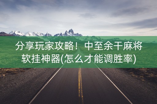 分享玩家攻略！中至余干麻将软挂神器(怎么才能调胜率)
