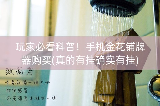 玩家必看科普！手机金花铺牌器购买(真的有挂确实有挂)