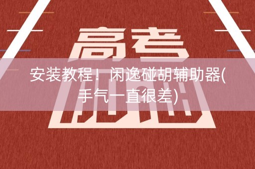 安装教程！闲逸碰胡辅助器(手气一直很差)