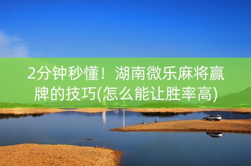 2分钟秒懂！湖南微乐麻将赢牌的技巧(怎么能让胜率高)