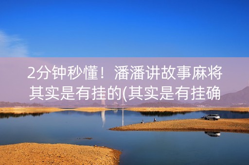 2分钟秒懂！潘潘讲故事麻将其实是有挂的(其实是有挂确实有挂)