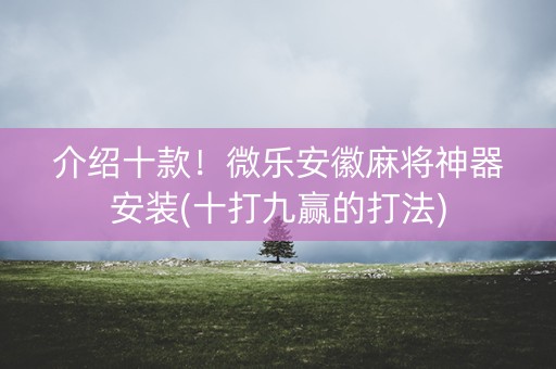 介绍十款！微乐安徽麻将神器安装(十打九赢的打法)