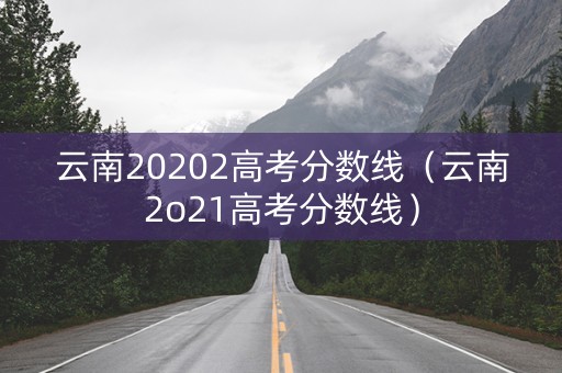 云南20202高考分数线（云南2o21高考分数线）