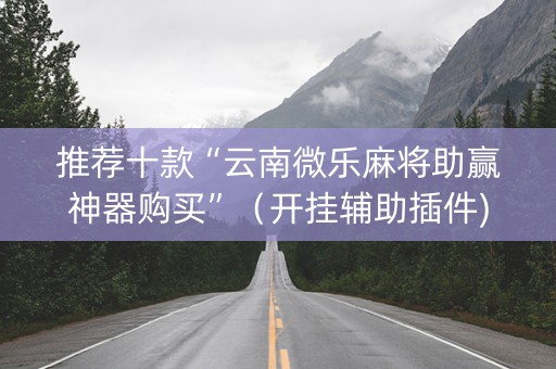 推荐十款“云南微乐麻将助赢神器购买”（开挂辅助插件)