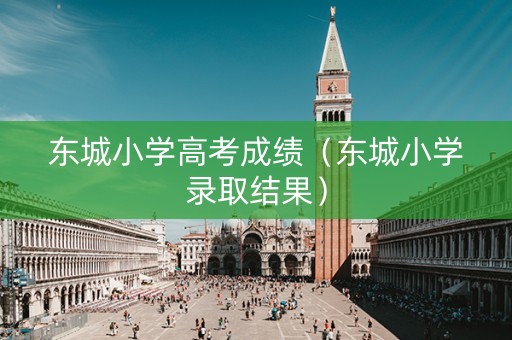 东城小学高考成绩（东城小学录取结果）