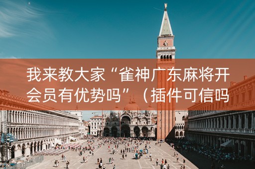 我来教大家“雀神广东麻将开会员有优势吗”（插件可信吗)