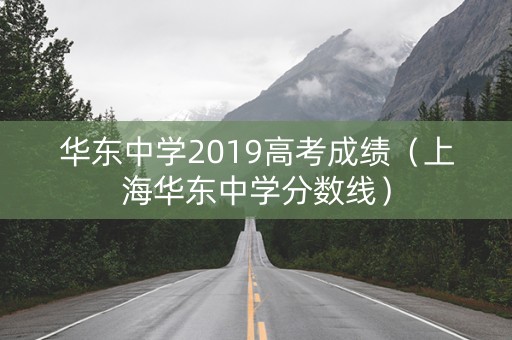 华东中学2019高考成绩（上海华东中学分数线）