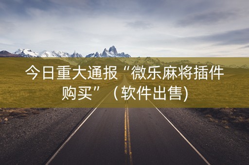 今日重大通报“微乐麻将插件购买”（软件出售)