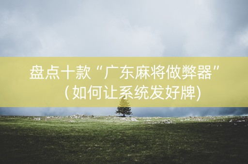 盘点十款“广东麻将做弊器”（如何让系统发好牌)