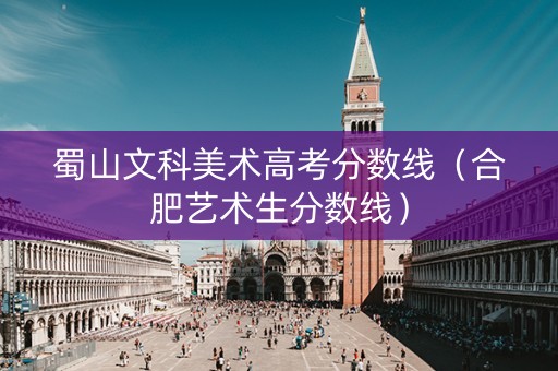蜀山文科美术高考分数线（合肥艺术生分数线）