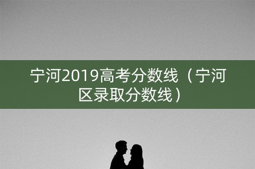 宁河2019高考分数线（宁河区录取分数线）