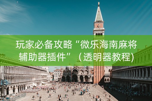玩家必备攻略“微乐海南麻将辅助器插件”（透明器教程)