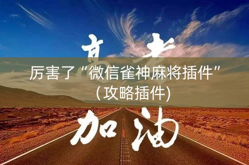 厉害了“微信雀神麻将插件”（攻略插件)
