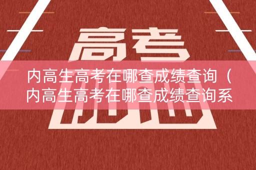 内高生高考在哪查成绩查询（内高生高考在哪查成绩查询系统）