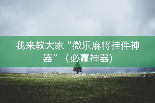 我来教大家“微乐麻将挂件神器”（必赢神器)