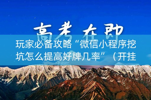 玩家必备攻略“微信小程序挖坑怎么提高好牌几率”（开挂辅助器脚本)