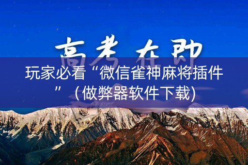 玩家必看“微信雀神麻将插件”（做弊器软件下载)
