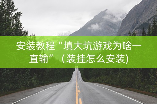 安装教程“填大坑游戏为啥一直输”（装挂怎么安装)