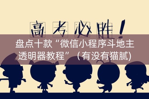 盘点十款“微信小程序斗地主透明器教程”（有没有猫腻)