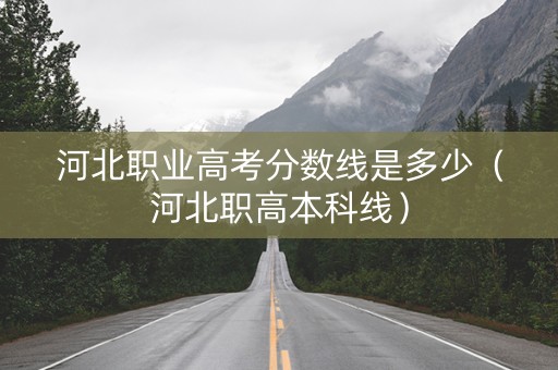 河北职业高考分数线是多少（河北职高本科线）
