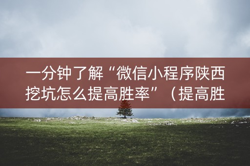 一分钟了解“微信小程序陕西挖坑怎么提高胜率”（提高胜率技巧)
