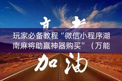 玩家必备教程“微信小程序湖南麻将助赢神器购买”（万能开挂神器)
