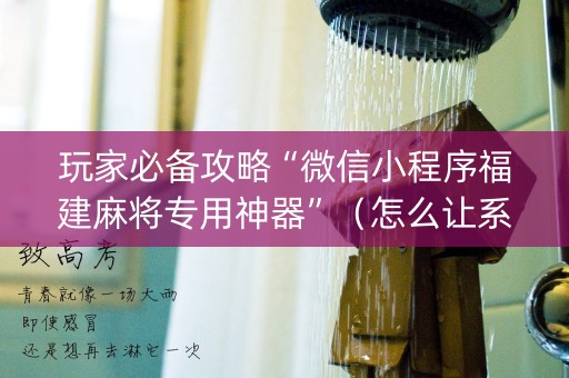 玩家必备攻略“微信小程序福建麻将专用神器”（怎么让系统给自己好牌)
