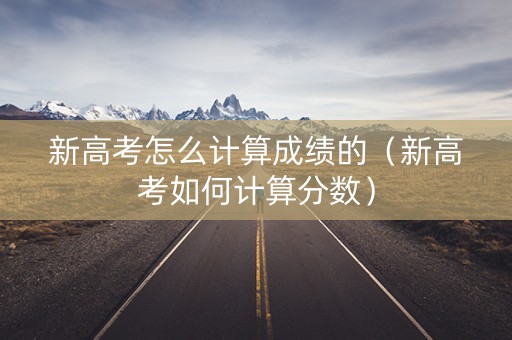 新高考怎么计算成绩的（新高考如何计算分数）