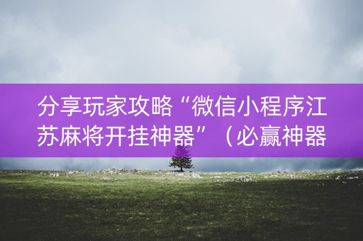 分享玩家攻略“微信小程序江苏麻将开挂神器”（必赢神器)