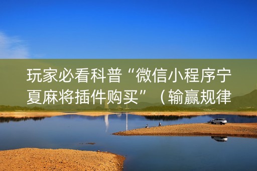 玩家必看科普“微信小程序宁夏麻将插件购买”（输赢规律)