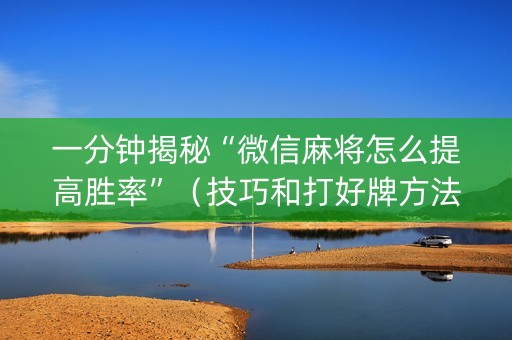一分钟揭秘“微信麻将怎么提高胜率”（技巧和打好牌方法)