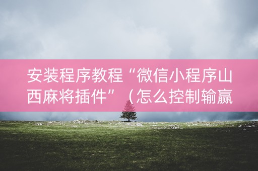 安装程序教程“微信小程序山西麻将插件”（怎么控制输赢)