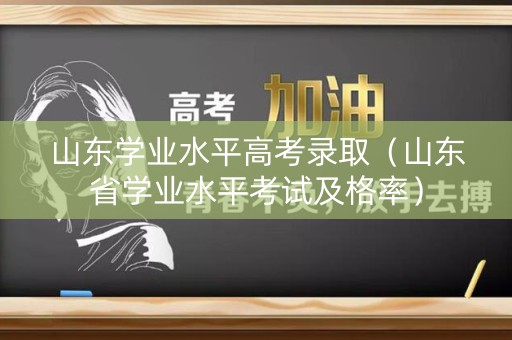 山东学业水平高考录取（山东省学业水平考试及格率）