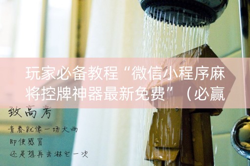 玩家必备教程“微信小程序麻将控牌神器最新免费”（必赢神器辅助器)