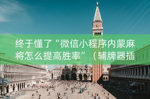 终于懂了“微信小程序内蒙麻将怎么提高胜率”（辅牌器插件购买)