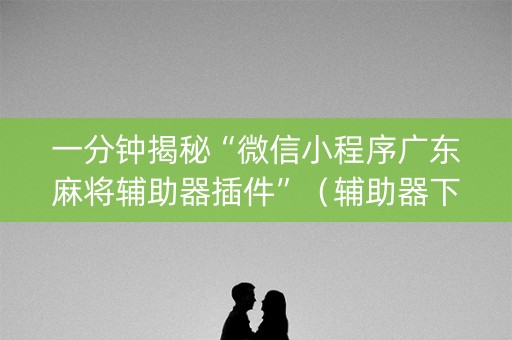 一分钟揭秘“微信小程序广东麻将辅助器插件”（辅助器下载)