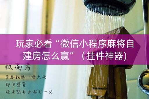 玩家必看“微信小程序麻将自建房怎么赢”（挂件神器)