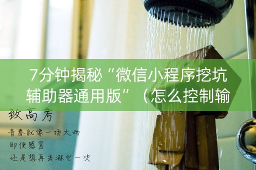 7分钟揭秘“微信小程序挖坑辅助器通用版”（怎么控制输赢)